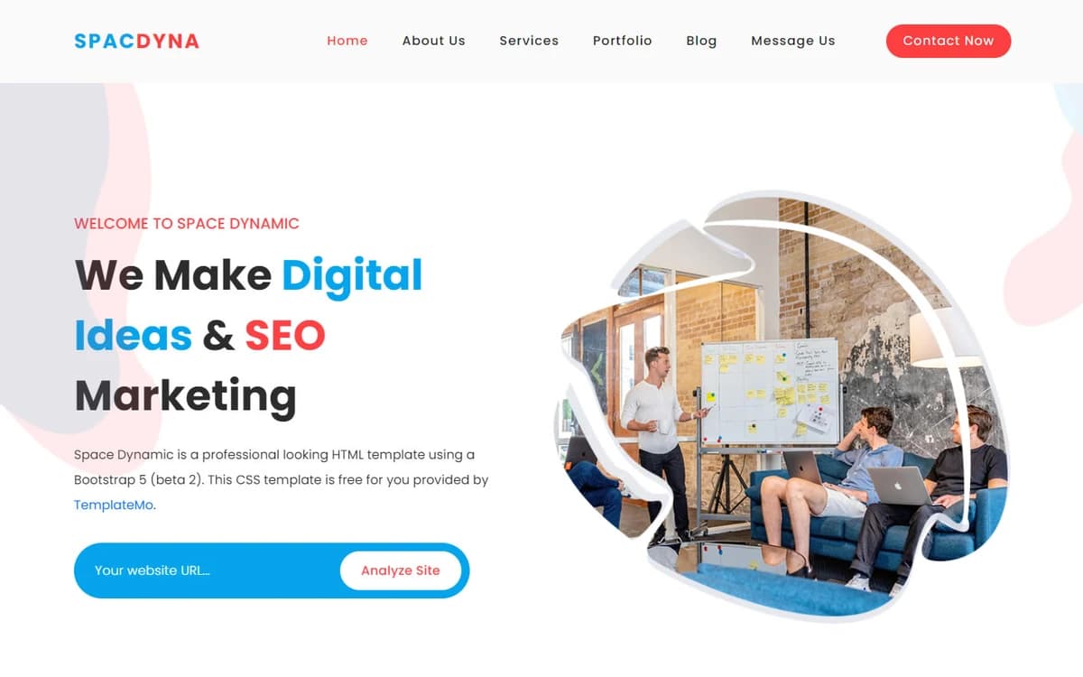 Space Dynamic Free HTML Template