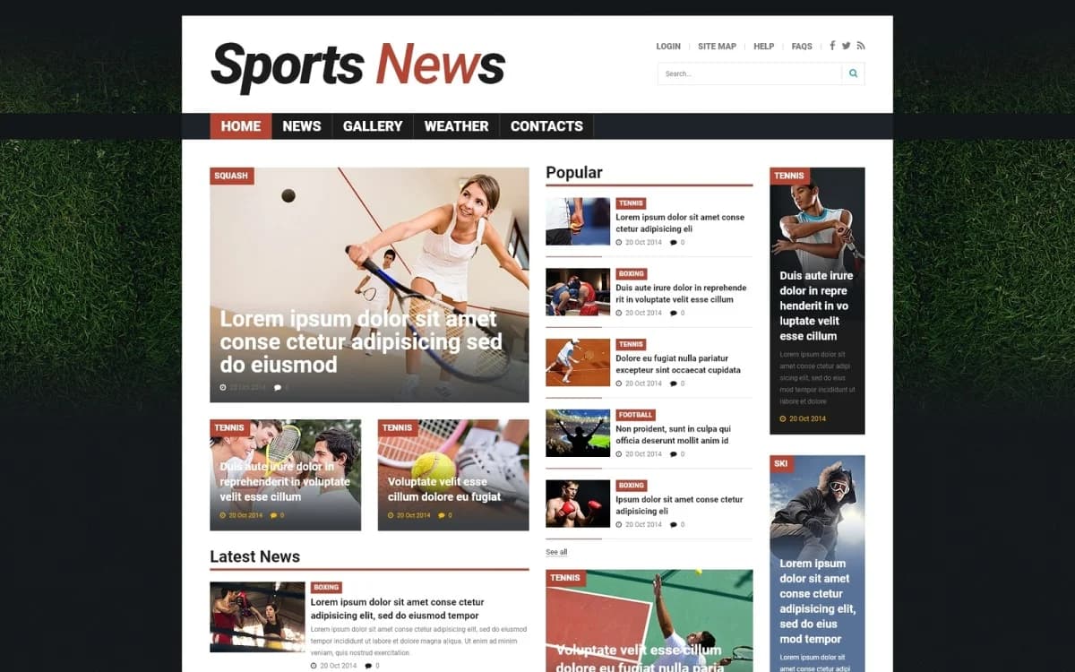 Sports News Responsive Joomla Template