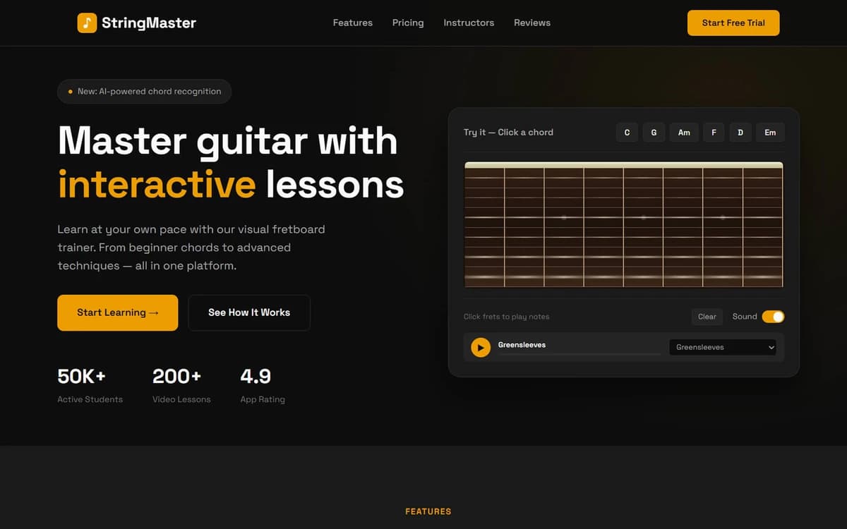 String Master Free HTML Template