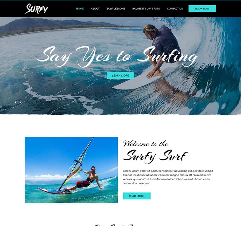 Surfy - Surfing PSD Template