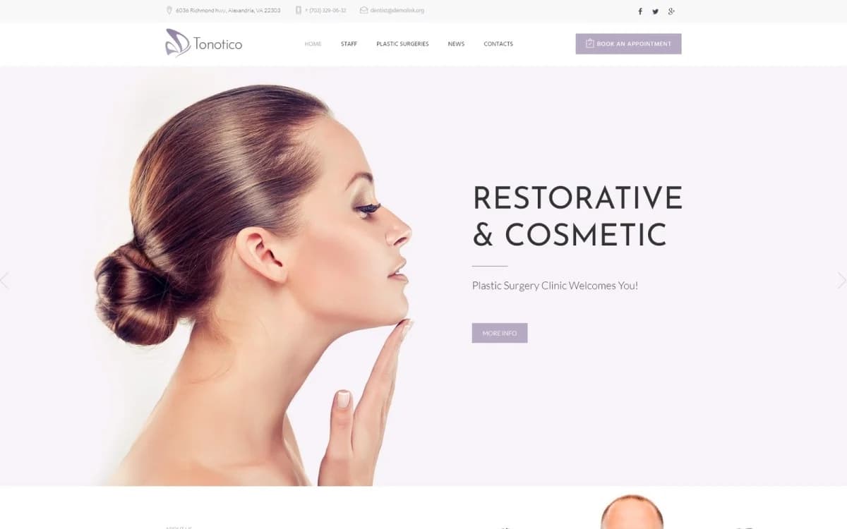 Tonotico - Plastic Surgery Clinic Responsive WordPress Theme