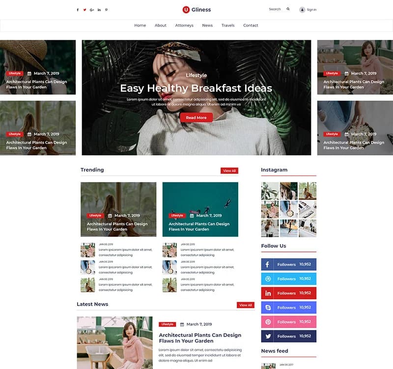 Ugliness- News & Magazine Blogger PSD Template
