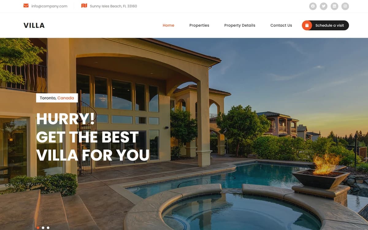 Villa Agency Free HTML Template