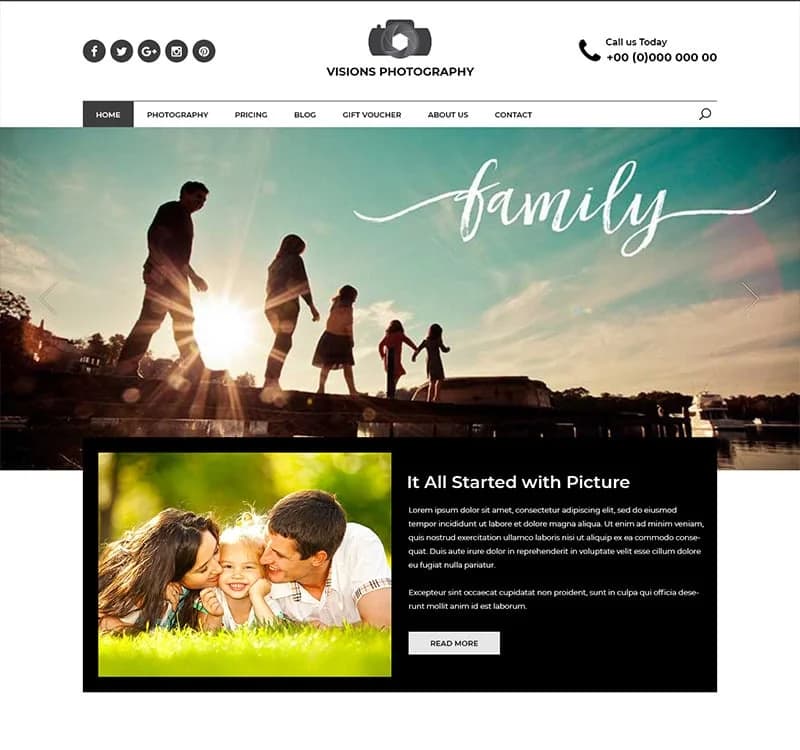 Visions Photography - Photography PSD Template