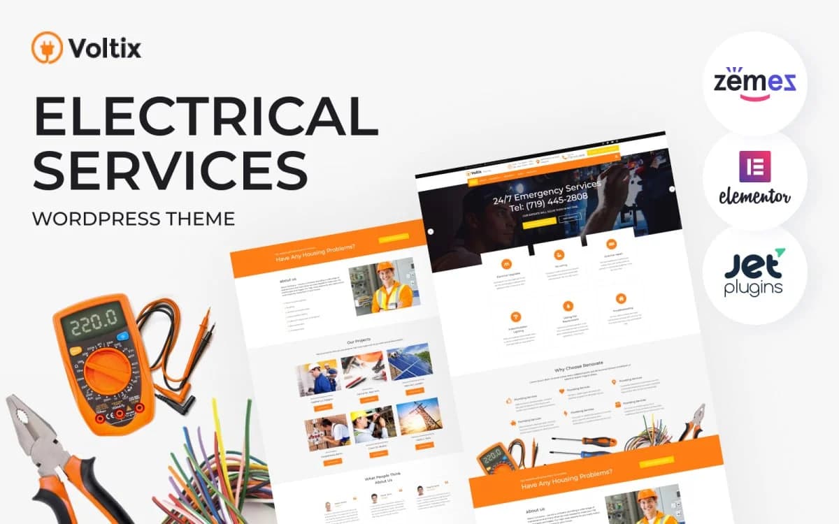 Voltix - Electronics Repair & Electrical Services WordPress Theme