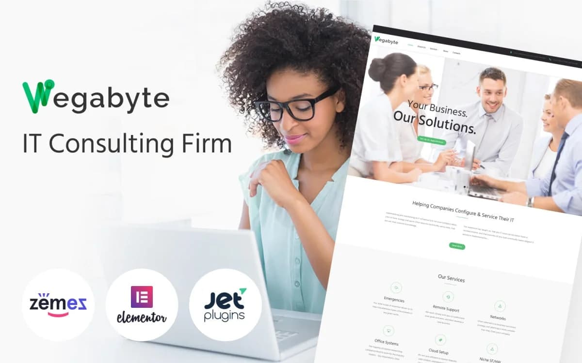 WegaByte - IT Consulting WordPress Elementor Theme