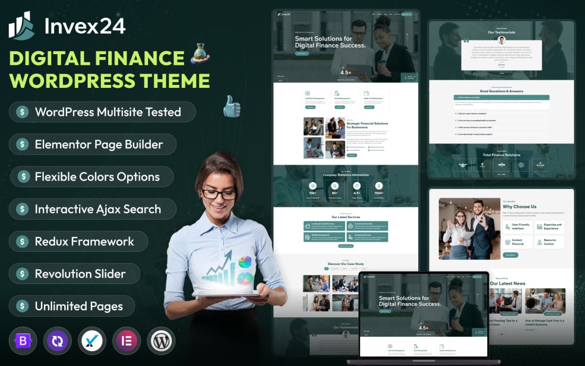 Invex24 - Finance WordPress Theme