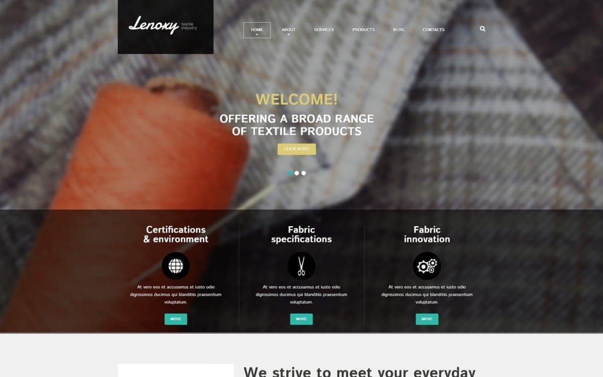 Textile Industry Joomla Template