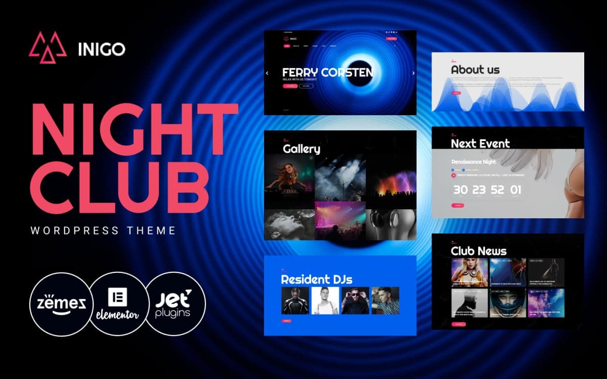 Inigo - Night Club WordPress Theme