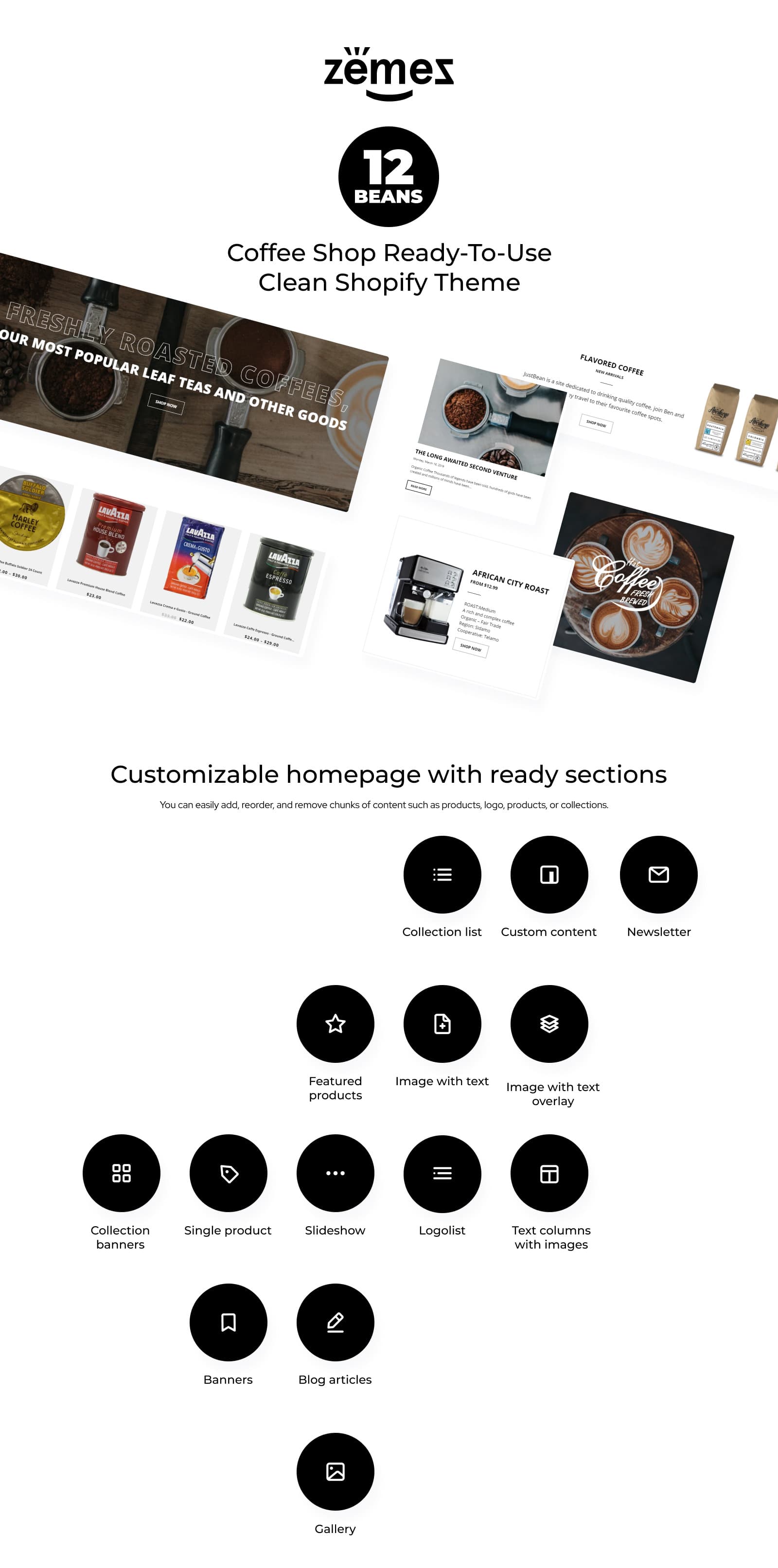 12 Beans - Coffee Shop Ready-To-Use Clean Shopify Theme - Screenshot 6