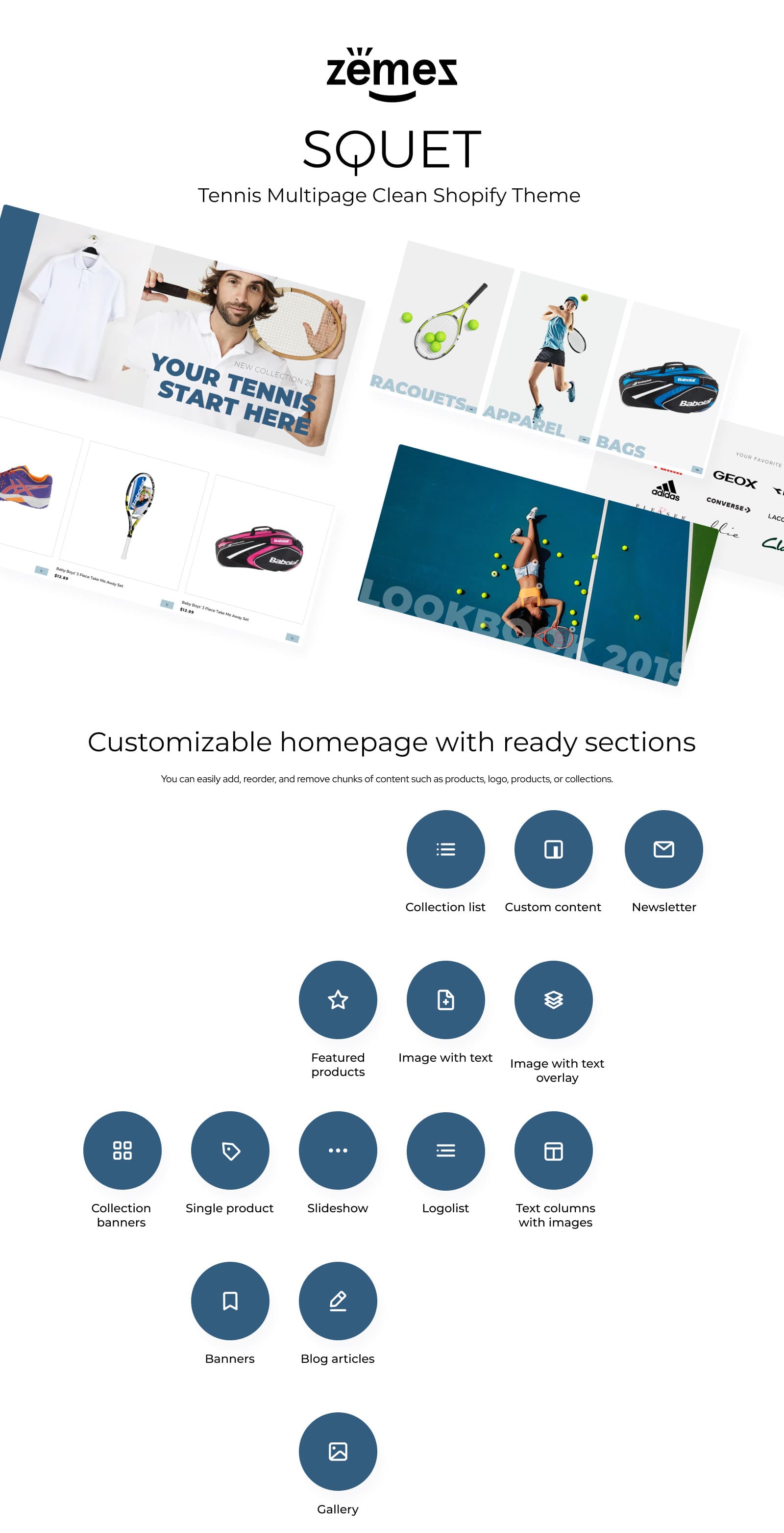 Squet - Tennis Multipage Clean Shopify Theme - Screenshot 6