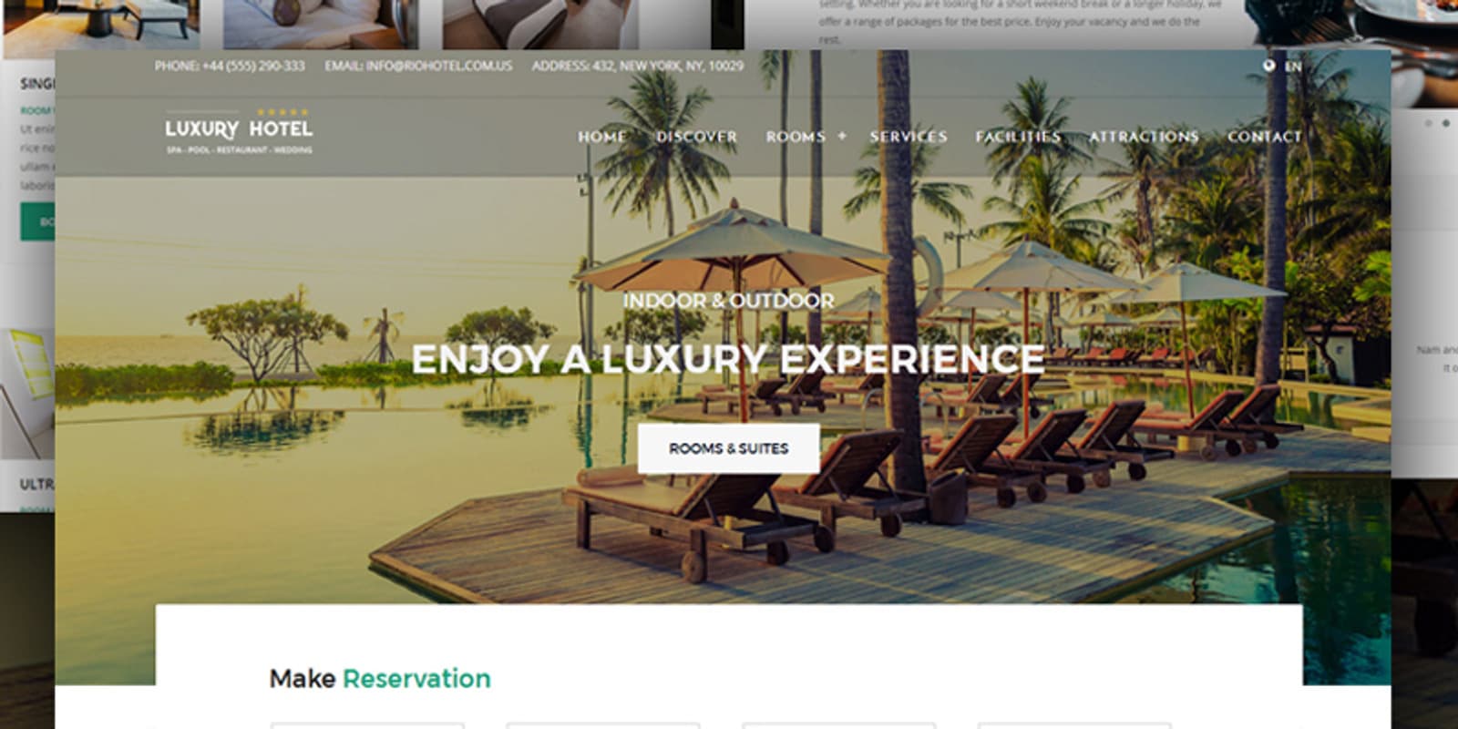 Hotel – Booking, Resort, Spa & Restaurant RTL HTML Template - Screenshot 6