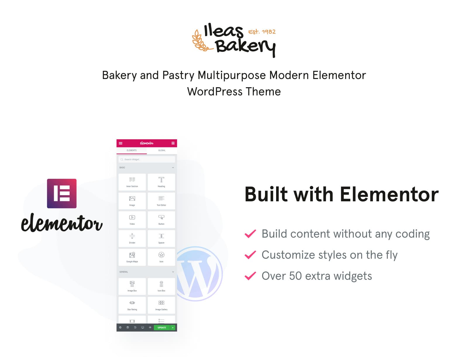 Ileas Bakery - Bakery and Pastry WordPress Theme for Cake Shop - Screenshot 6