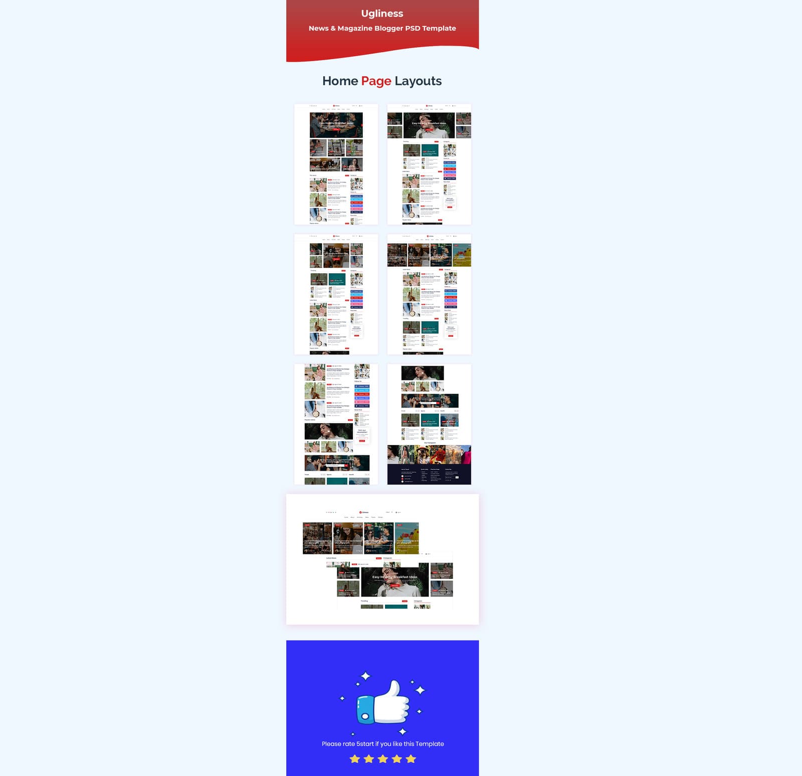 Ugliness- News & Magazine Blogger PSD Template - Screenshot 6