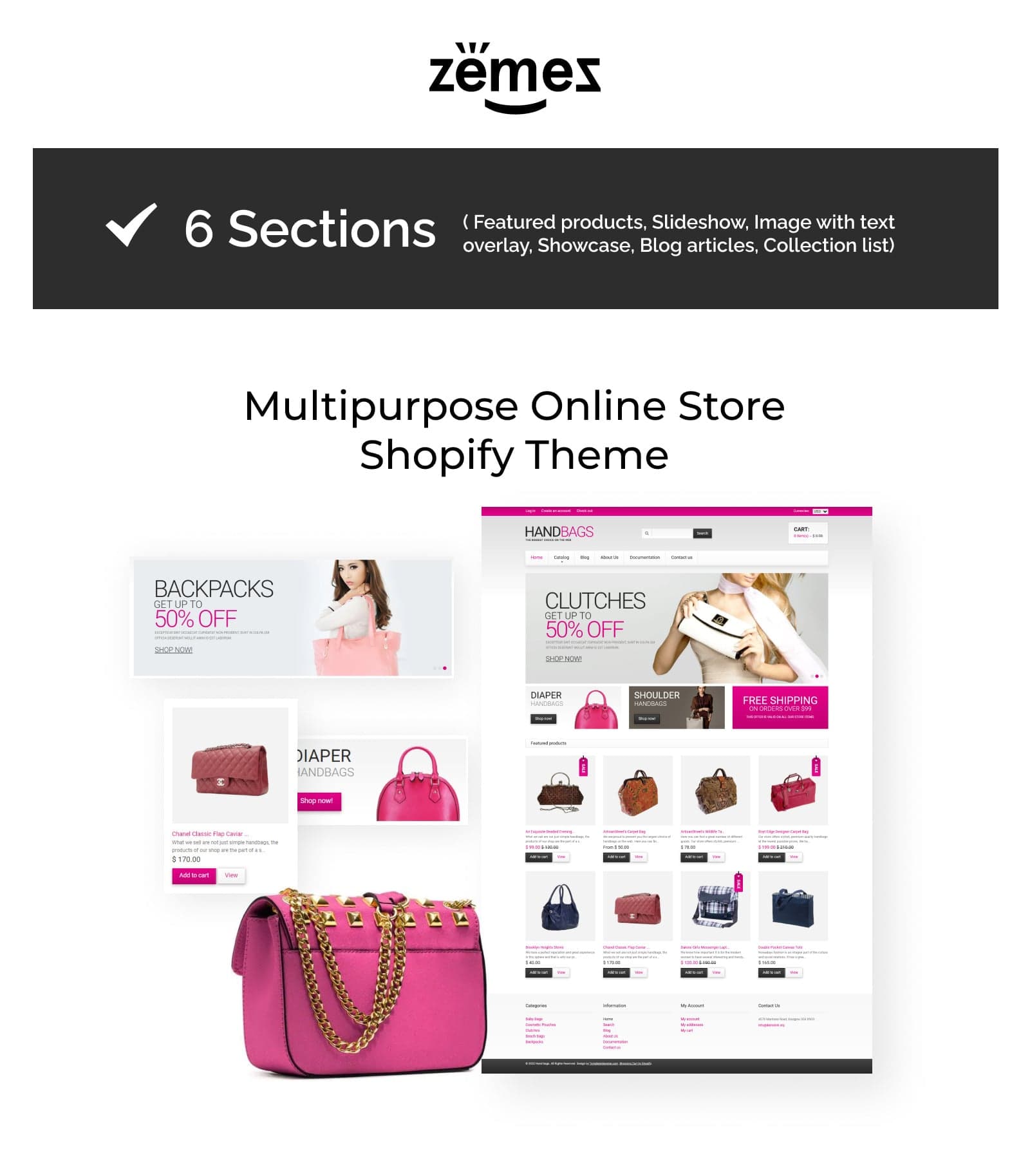 Handbag Store Responsive Shopify Theme - Screenshot 6