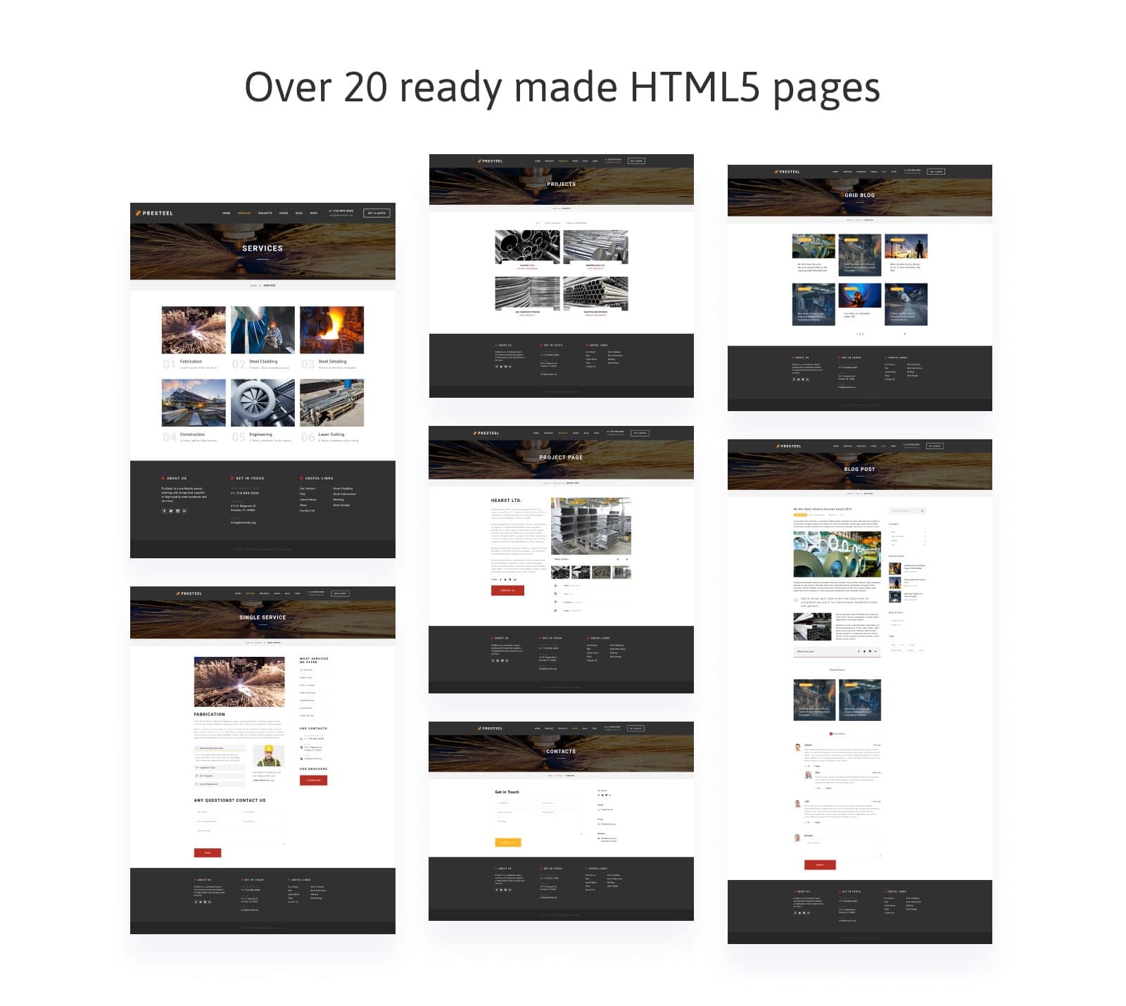 Presteel - Steelworks Multipage Creative HTML Website Template - Screenshot 8