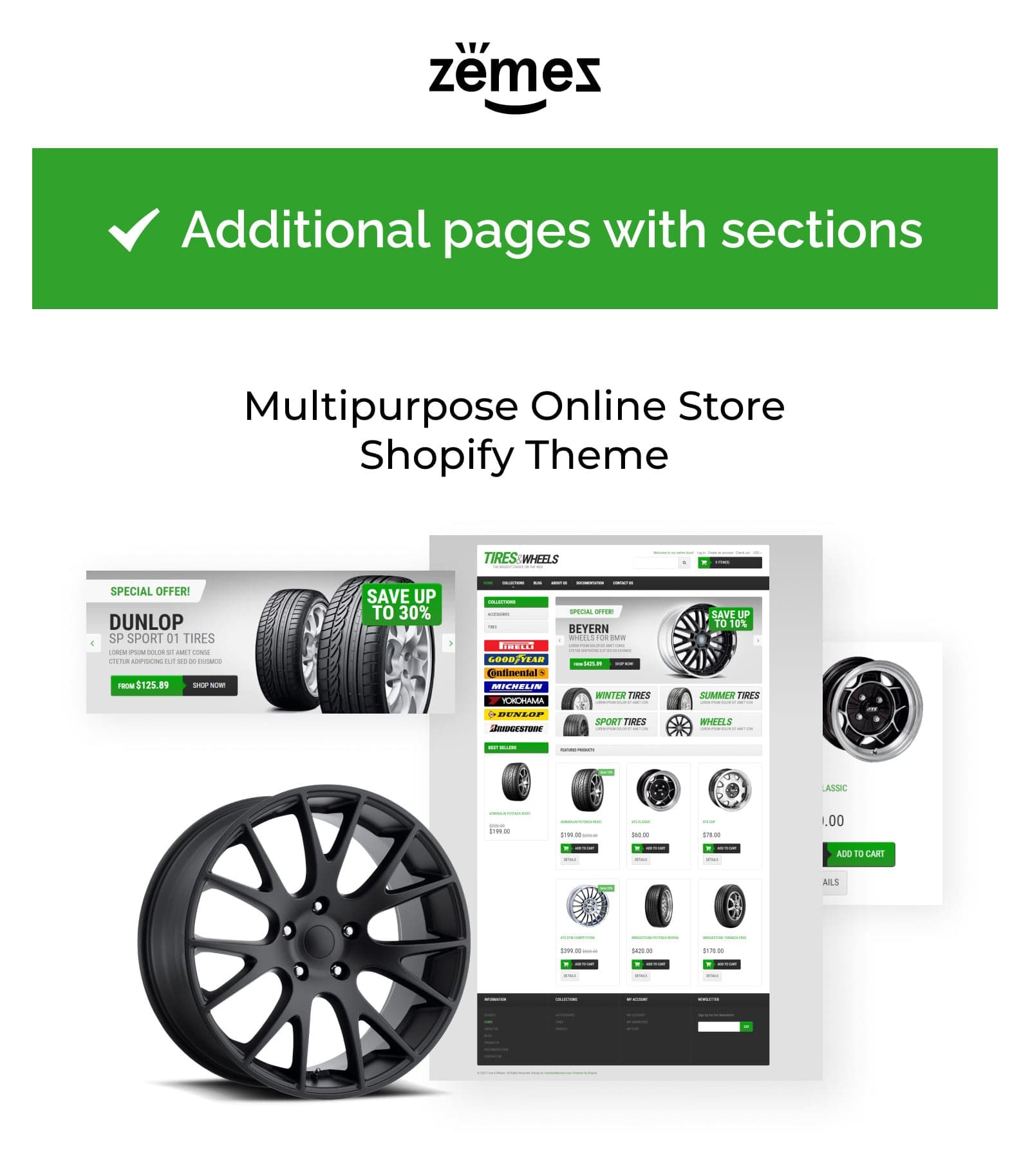Wheels and Tyres eCommerce Shopify Theme - Screenshot 6