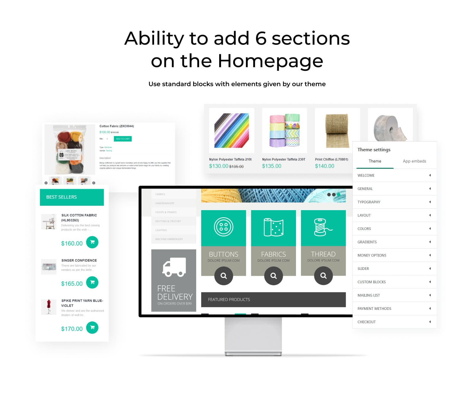Sewing Supplies eCommerce Shopify Theme - Screenshot 8