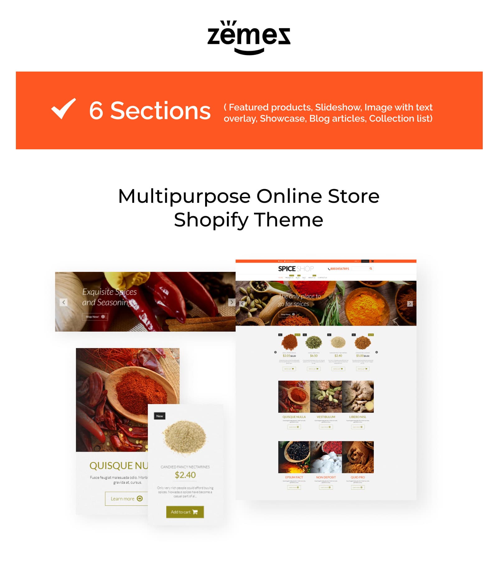 Spices for Cooking eCommerce Shopify Theme - Screenshot 6
