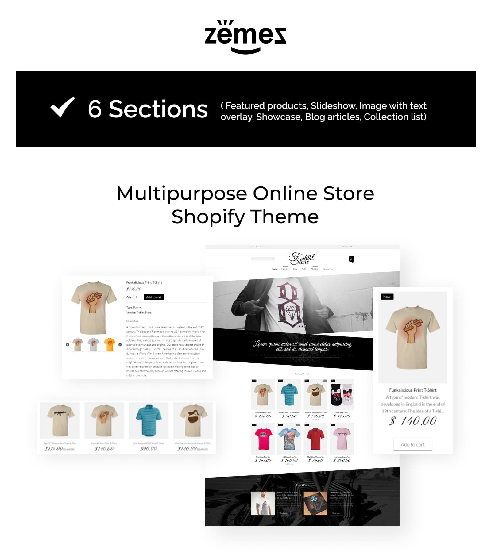 T-Shirt Designs Online Store Shopify Theme - Screenshot 6