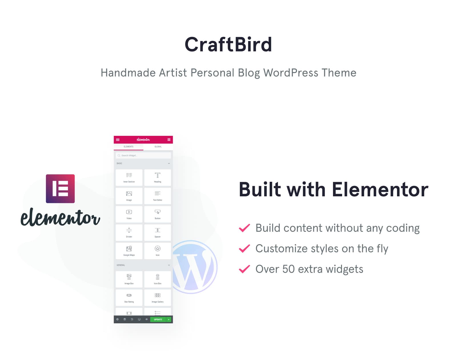 CraftBird - Handmade Blog WordPress Theme for Creative Portfolio Website - Screenshot 6