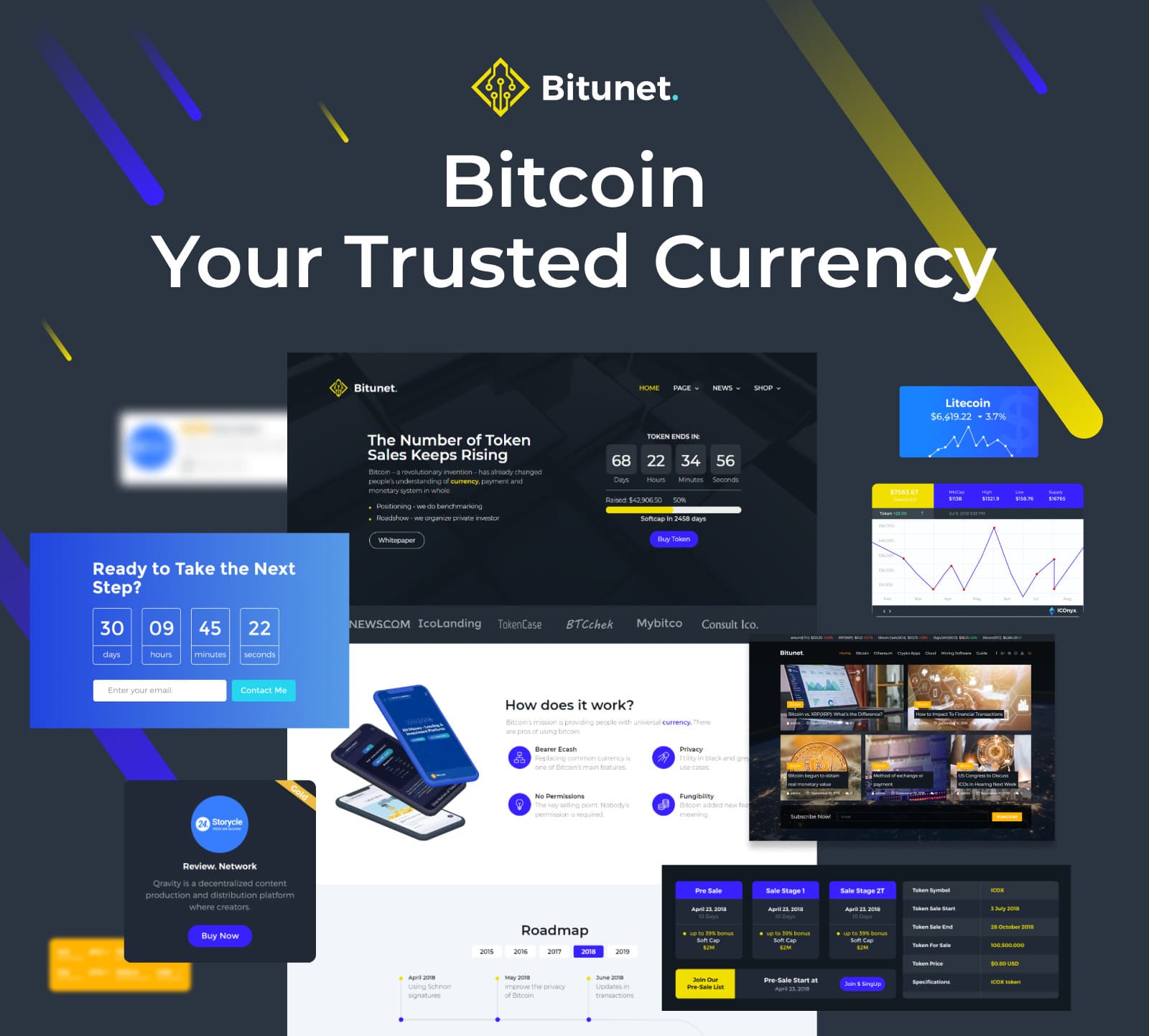 Bitunet - Cryptocurrency Blog WordPress Elementor Theme for Digital Currency Website - Screenshot 6