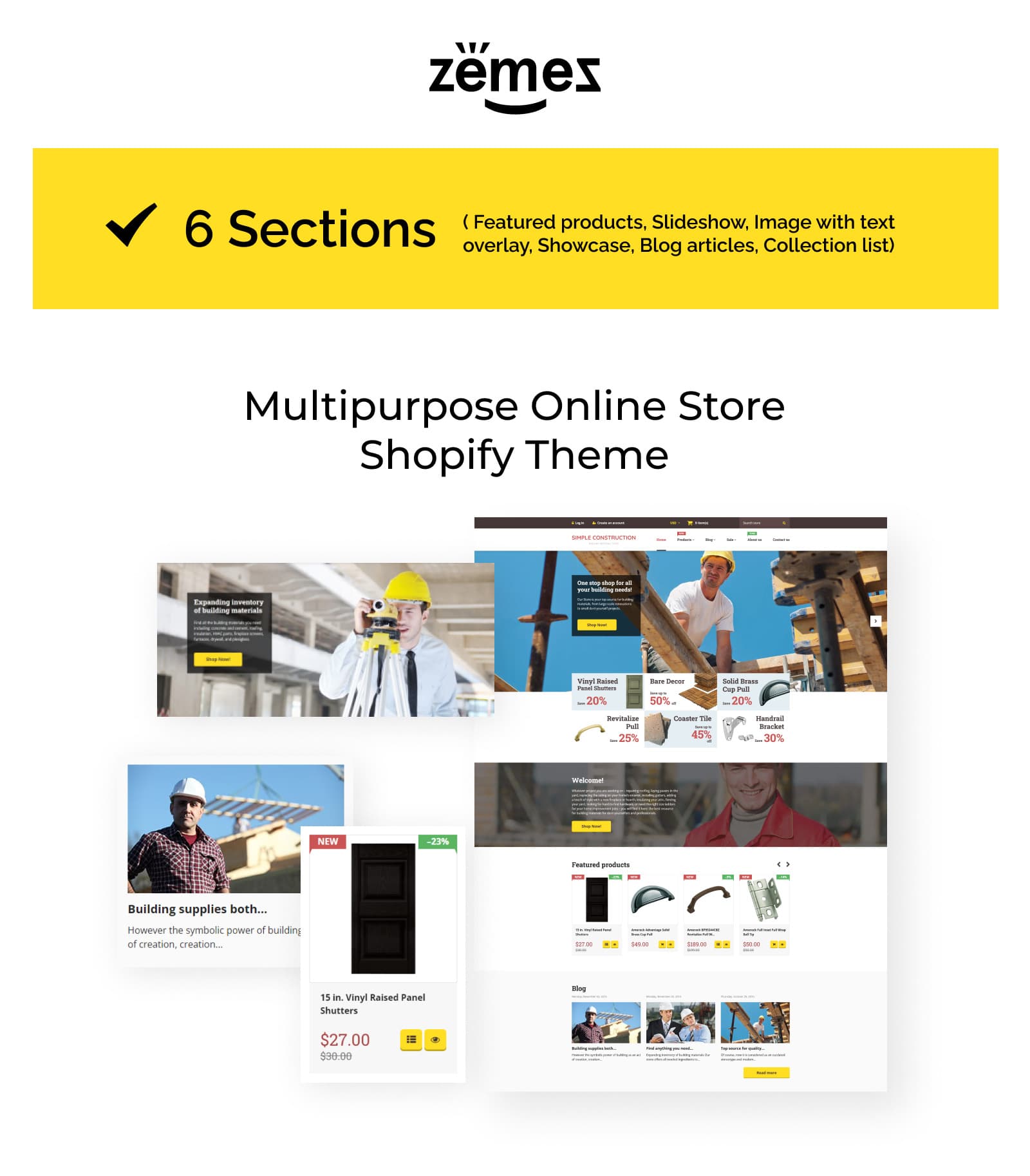 Simple Construction Shopify Theme - Screenshot 6