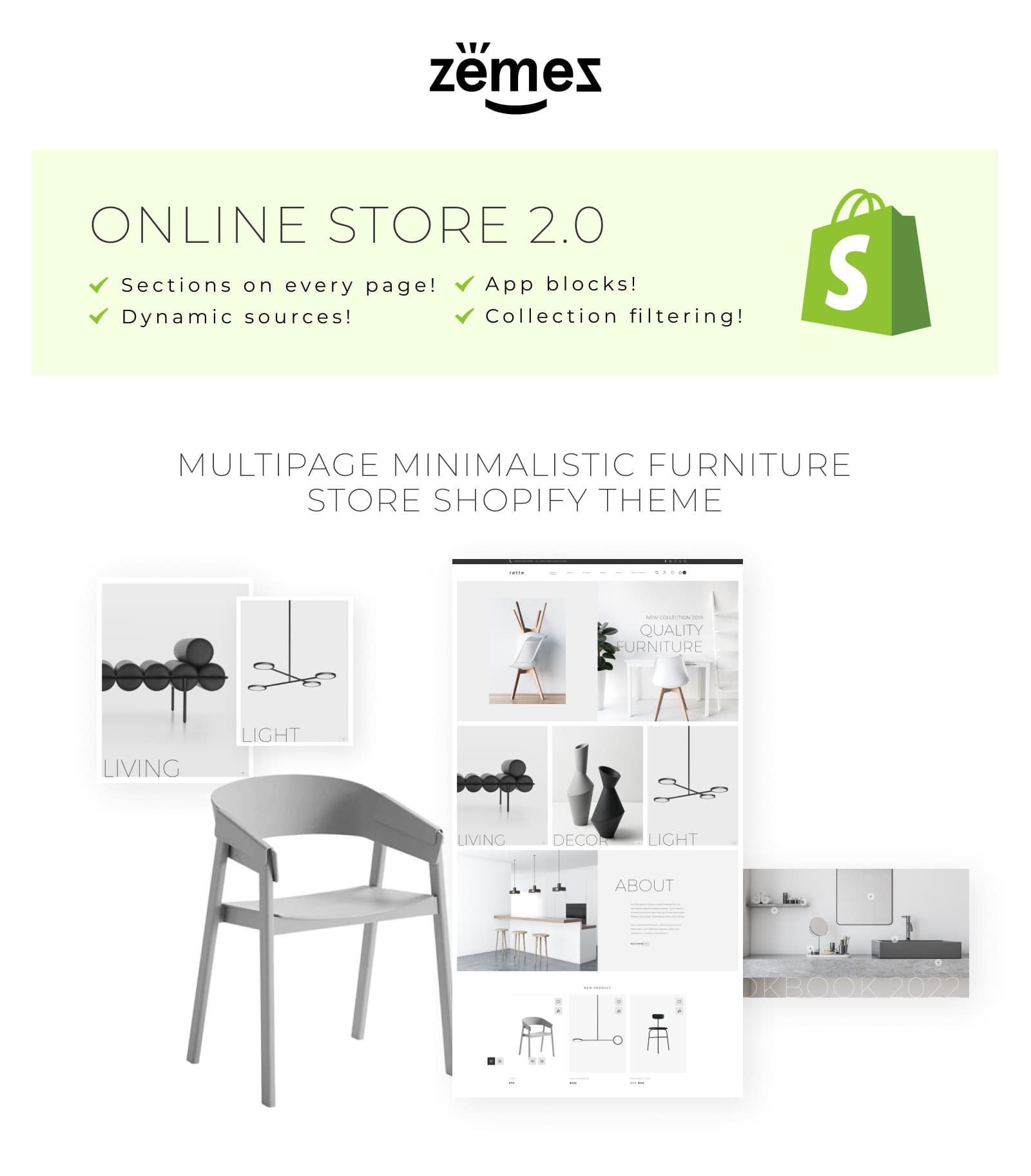 Rette - Furniture Multipage Minimalistic Shopify Theme - Screenshot 6