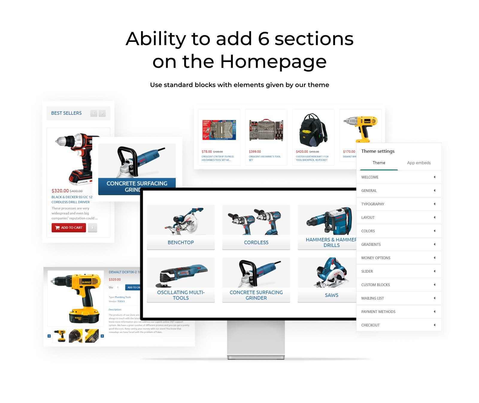Tools & Equipment Store Responsive Shopify Theme - Screenshot 8