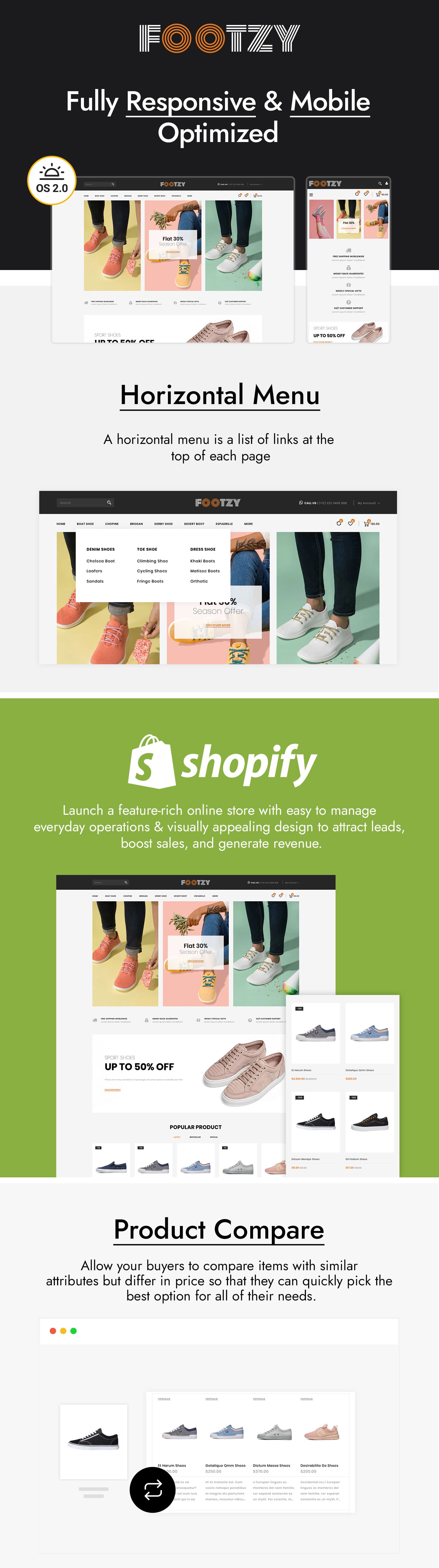 Footzy - Shoes Store Shopify Theme - Screenshot 6