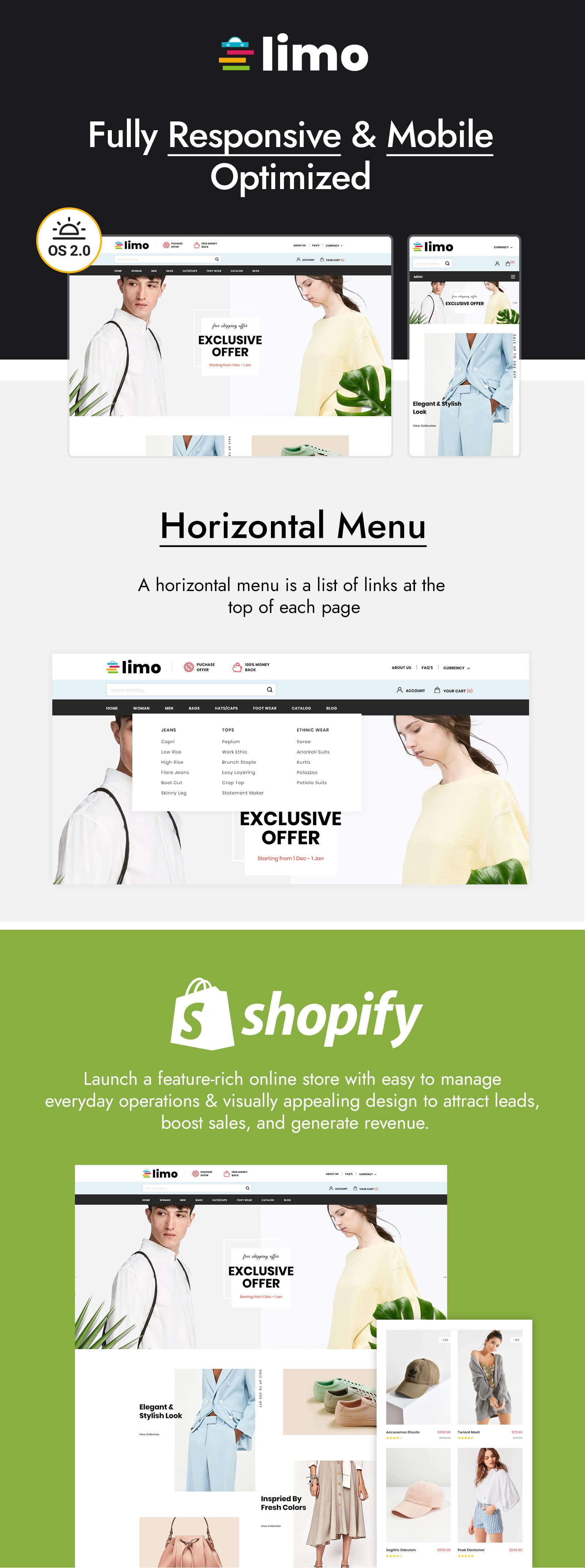 Limo - Sectioned Multipurpose Store Shopify Theme - Screenshot 6