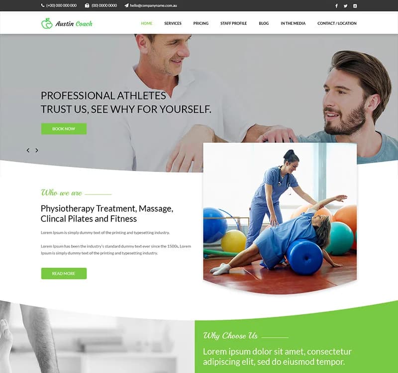 Austin Coach - Professional Trainer PSD Template