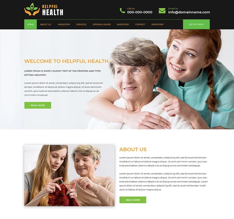 Helpful Health - Health Care PSD Template