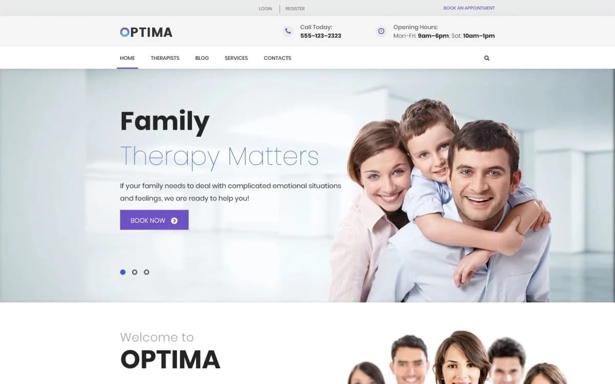 Optima - Family Therapy WordPress Theme
