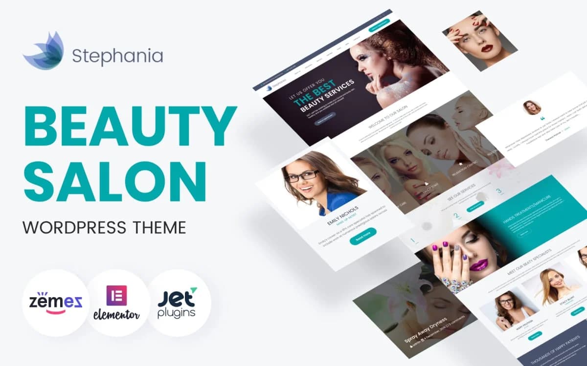 Stephania - Spa Services & Beauty Salon WordPress Theme for Cosmetic Treatment Website