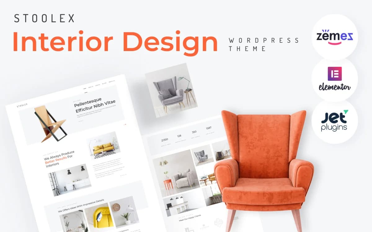 Stoolex - Home Decor & Interior Design WordPress Elementor Theme for Decorator Portfolio