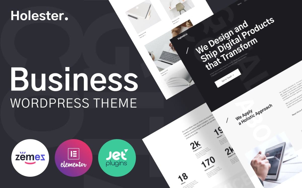 Holester - Business Services WordPress Theme for Professional Company Website