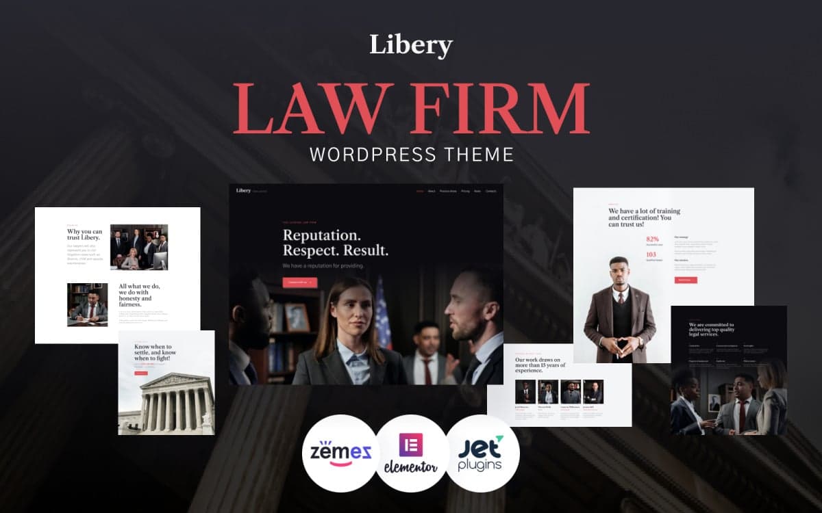 Libery - Legal Services & Law Firm WordPress Theme for Attorney Website