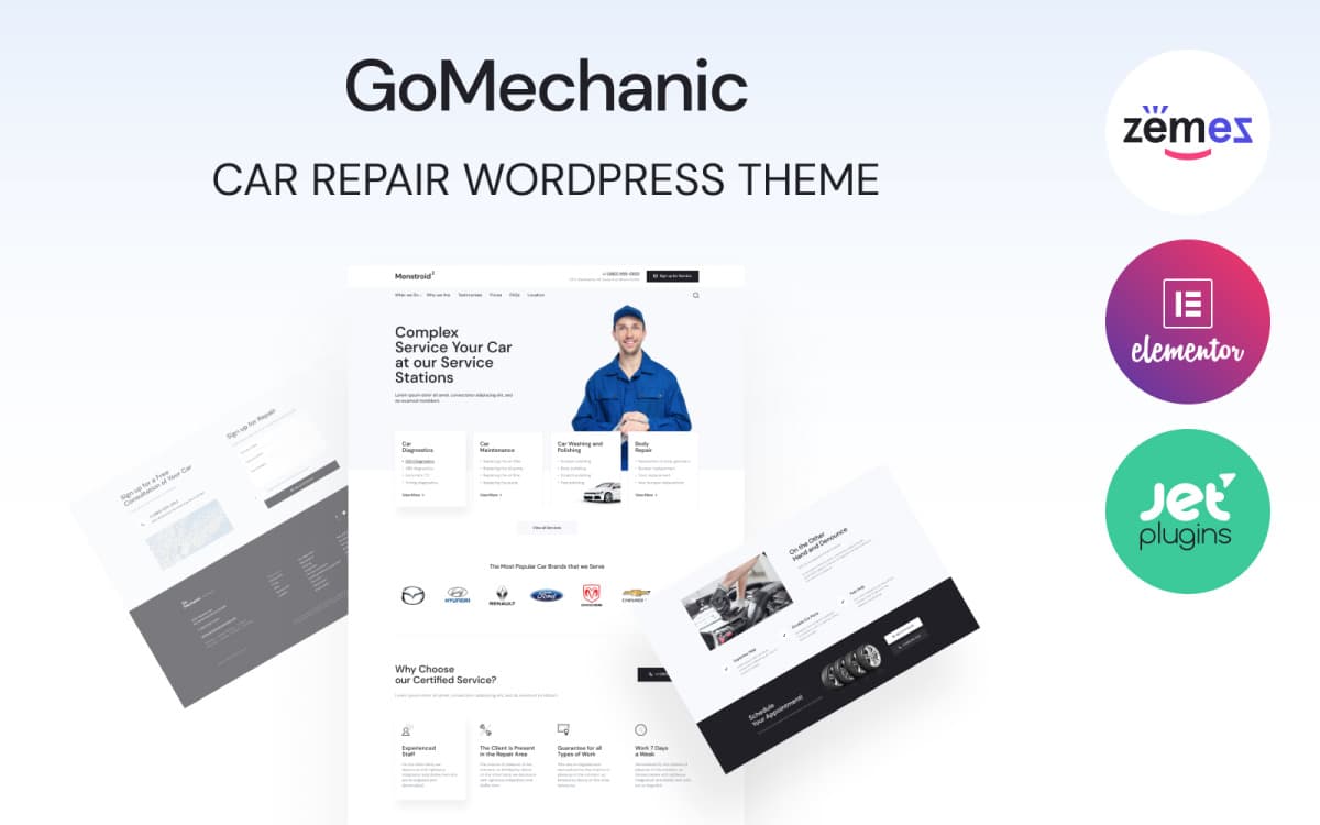 GoMechanic - Vehicle Service and Car Repair WordPress Theme