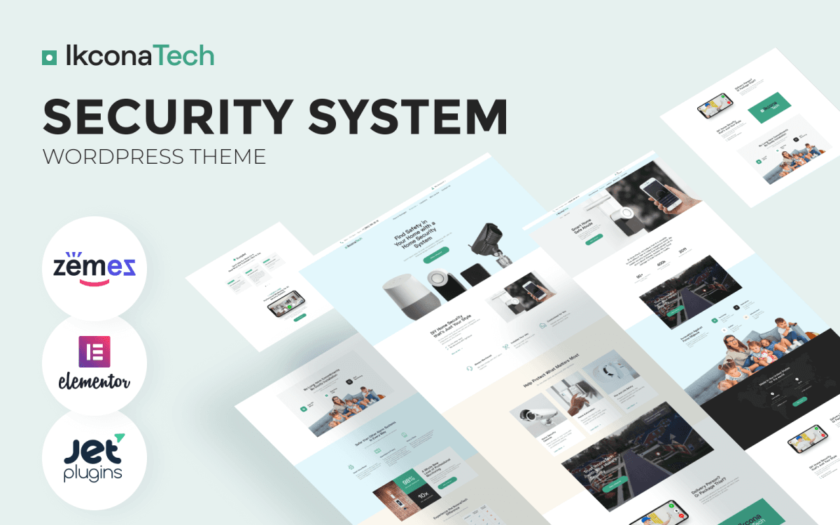 Ikcon Tech - Security System WordPress Theme for Household Maintenance Website