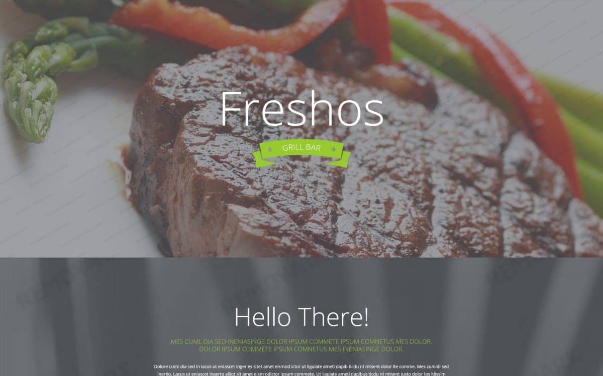 Cafe and Restaurant Responsive Landing Page Template