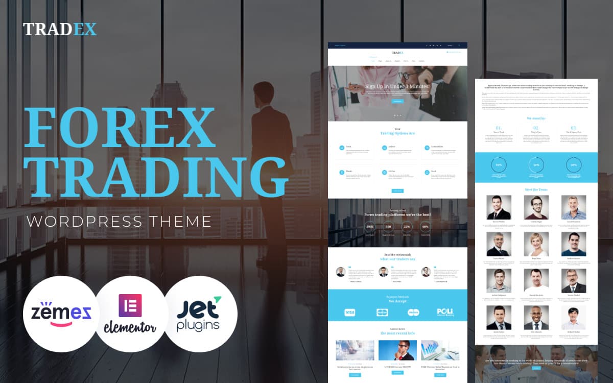 Tradex - Investment Company & Forex Trading WordPress Theme