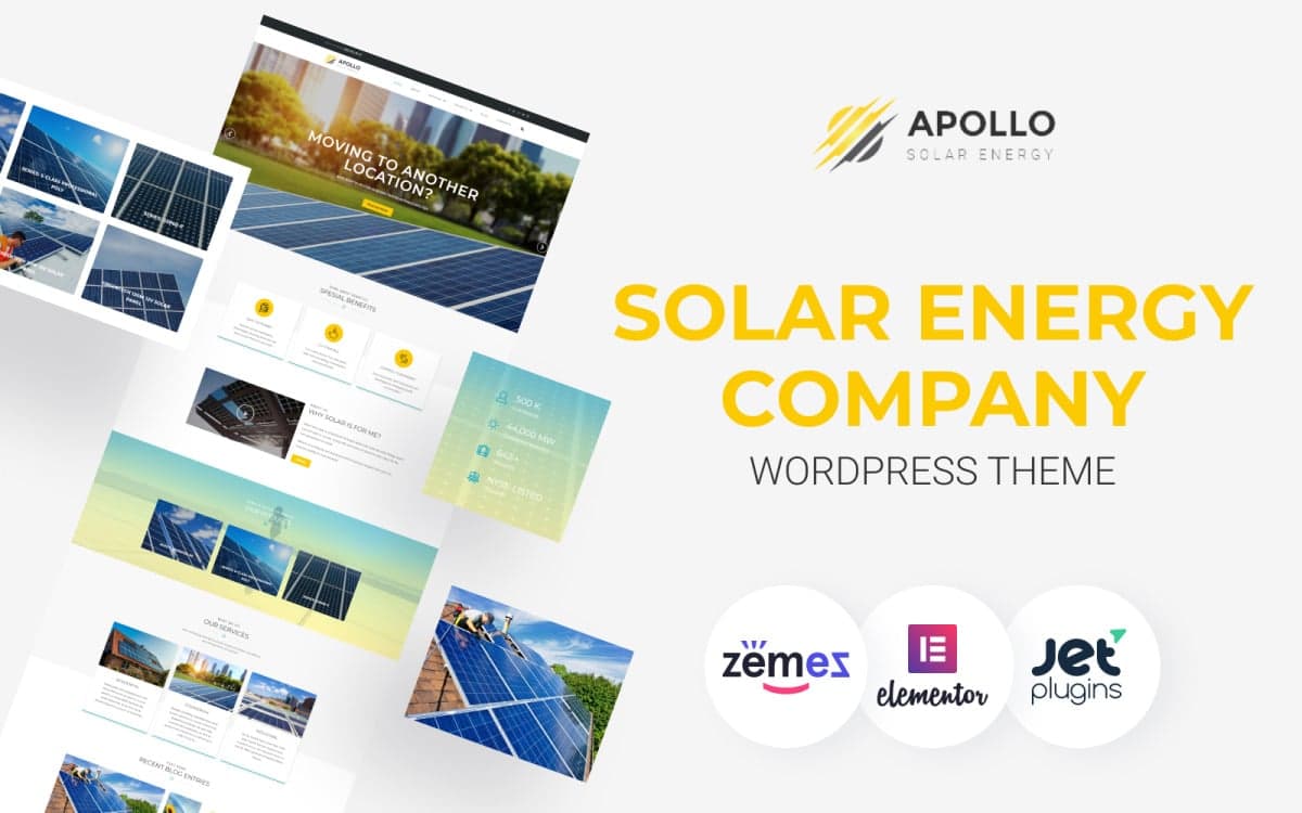 Apollo - Solar Energy Company WordPress Theme for Green Energy Website