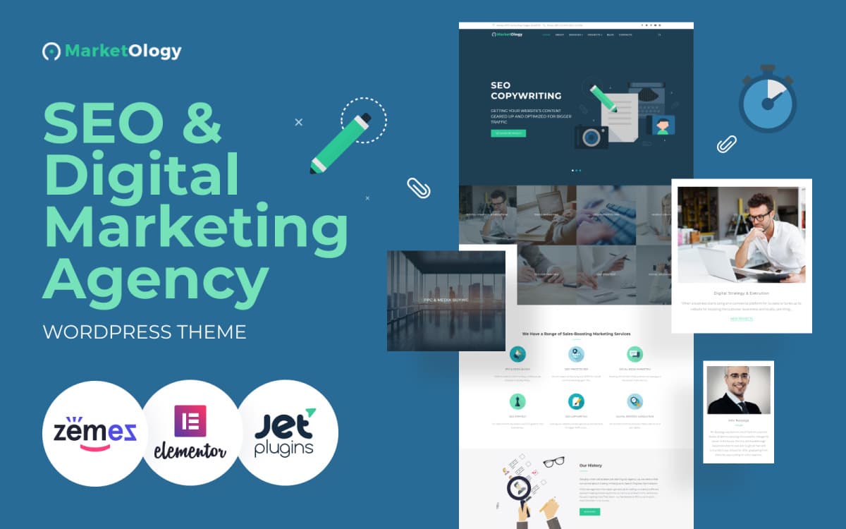 MarketOlogy - SEO Services and Marketing Agency WordPress Theme