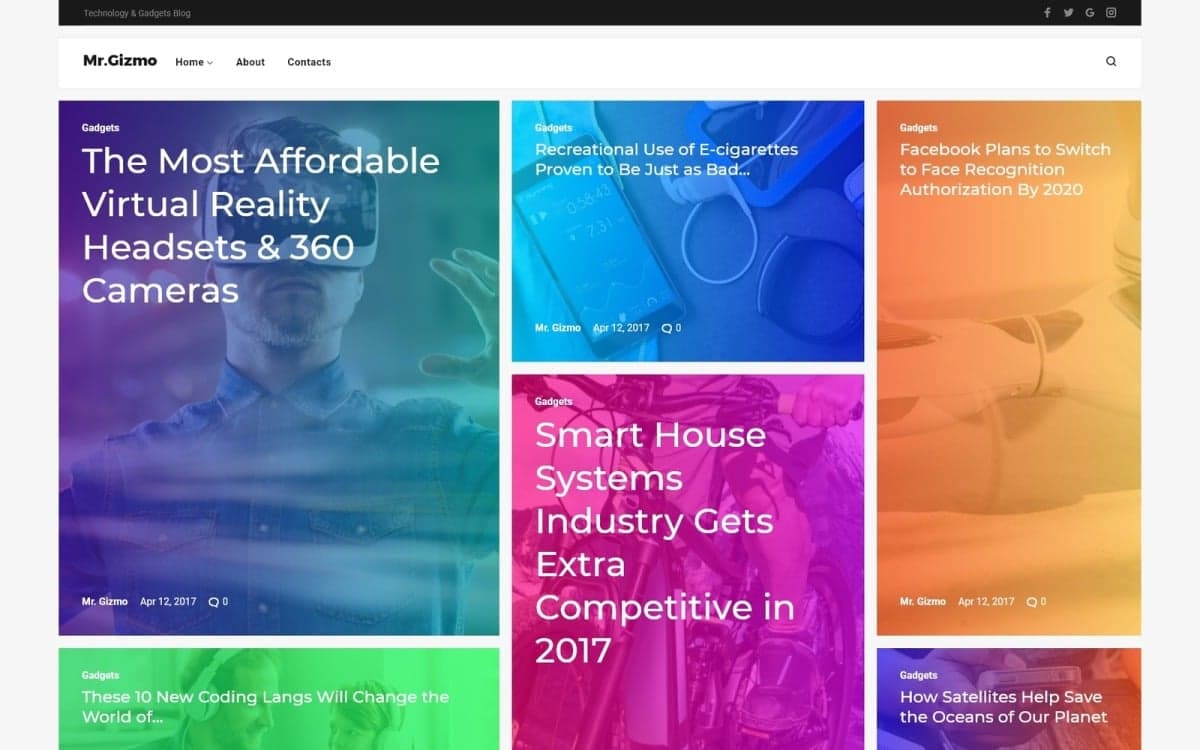Mr. Gizmo - Responsive Technology & Gadgets Blog WordPress theme