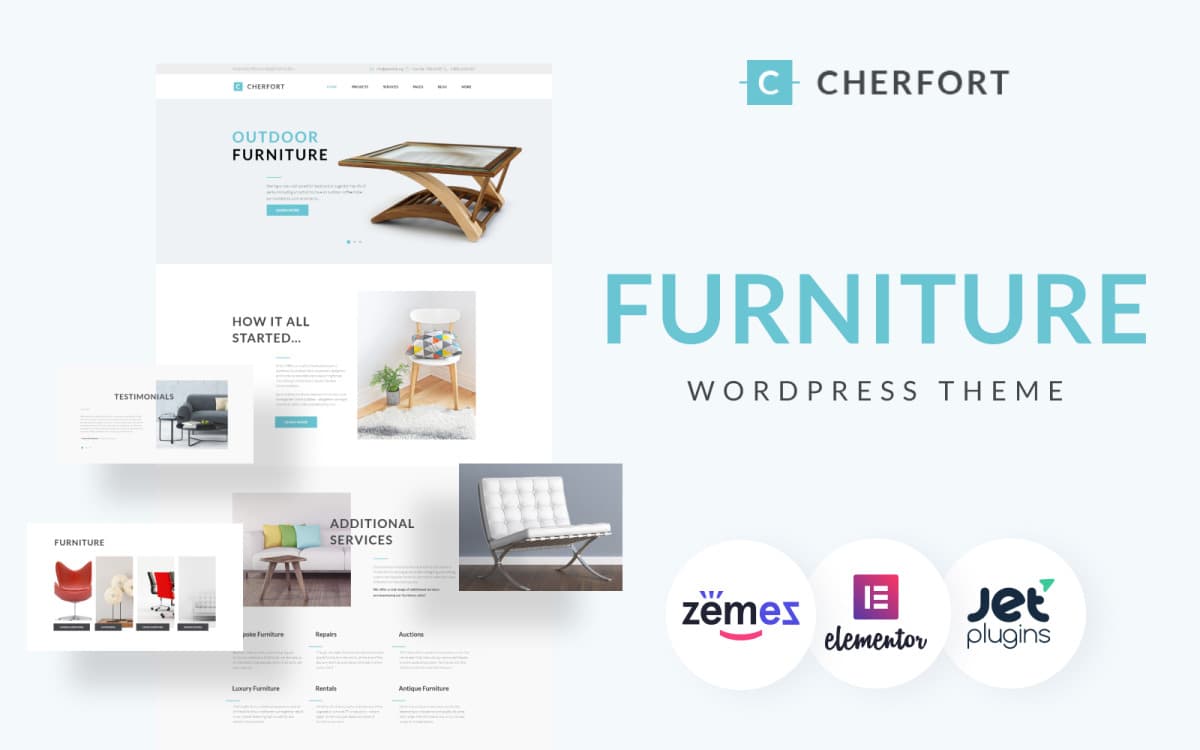 Cherfort - Home Decor & Furniture WordPress Theme for Furniture Store Website