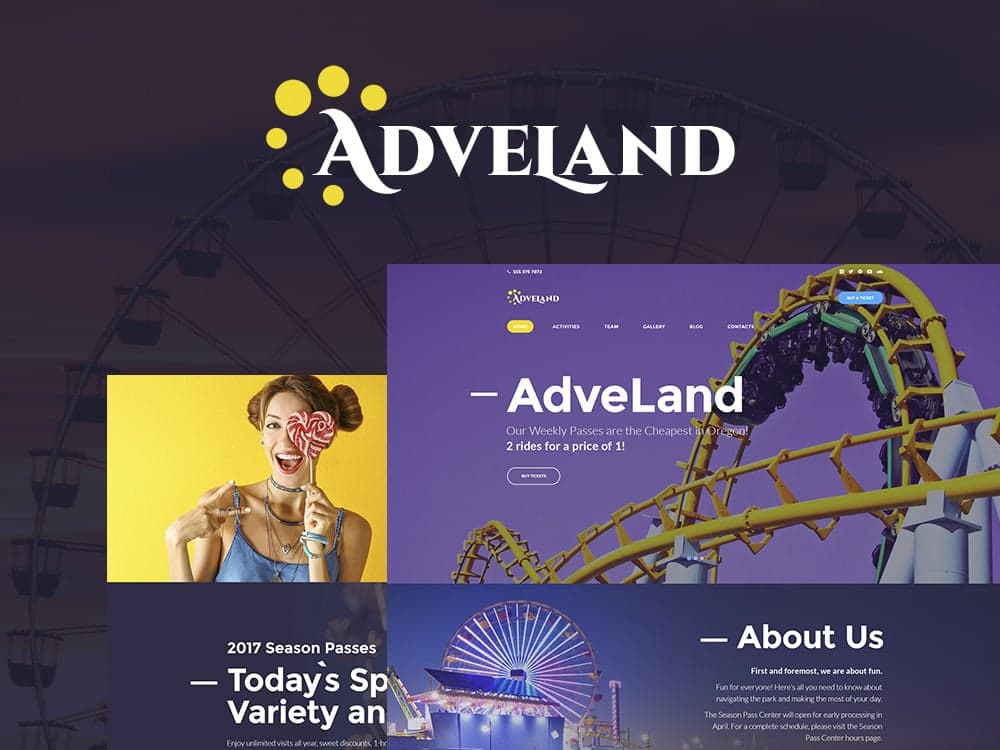 Adveland - Amusement Park Responsive WordPress Theme