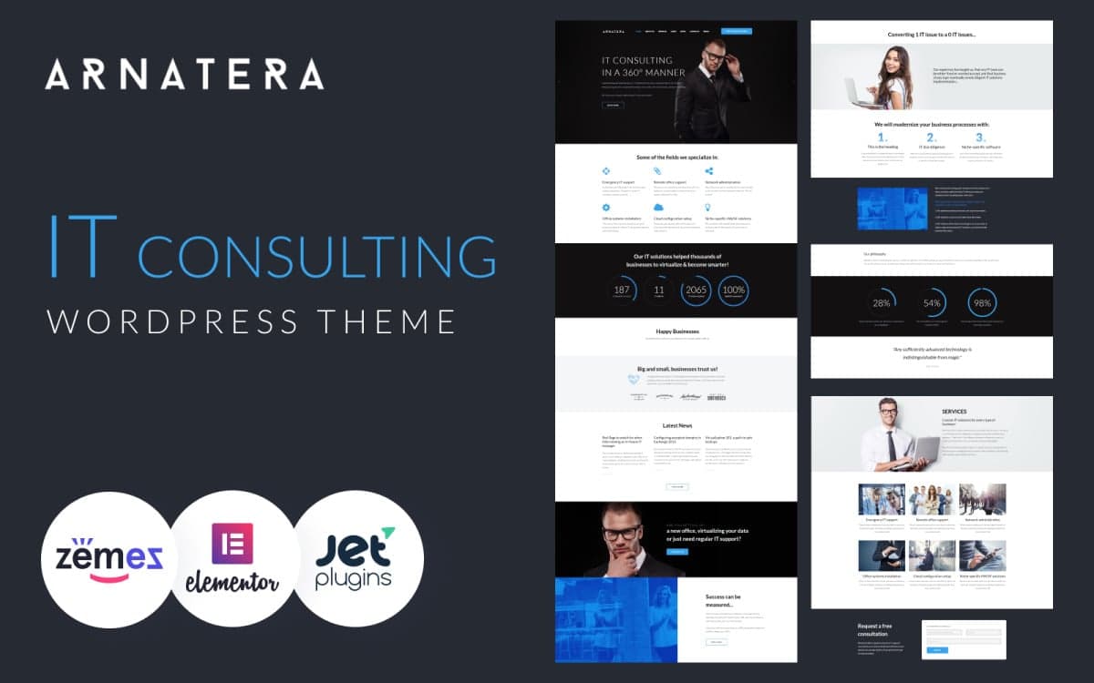 Arnatera - IT Consulting WordPress Responsive Theme