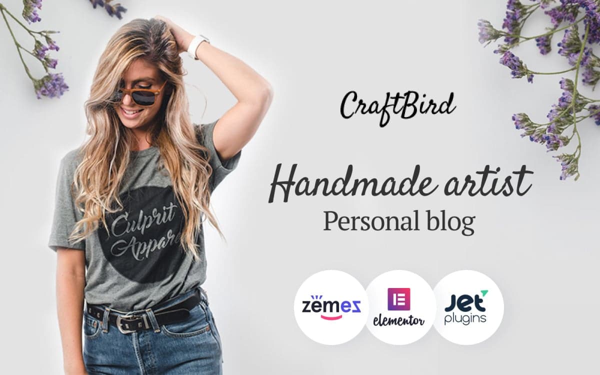 CraftBird - Handmade Blog WordPress Theme for Creative Portfolio Website