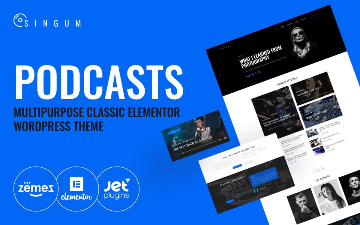 Singum - News Portal & Podcasts WordPress Elementor Theme (Multipurpose)